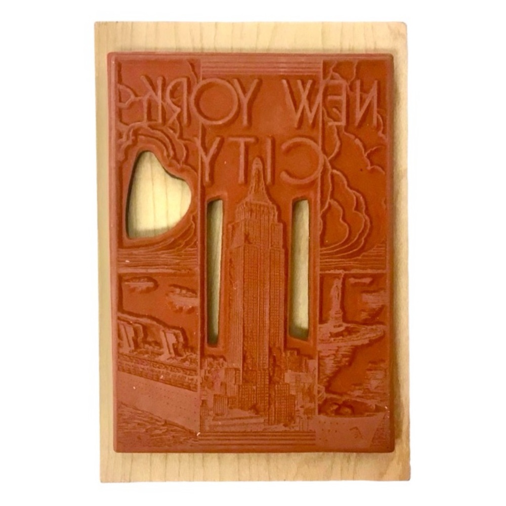 New York City Wood Mount Rubber Stamp - Picture 2 of 2